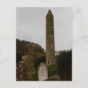 Round Tower, Glendalough, Co. Wicklow, Ierland Briefkaart