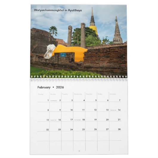 Round trip through Thailand Kalender (Feb 2026)