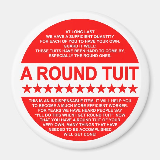 Round Tuit Magnet (Voorkant)