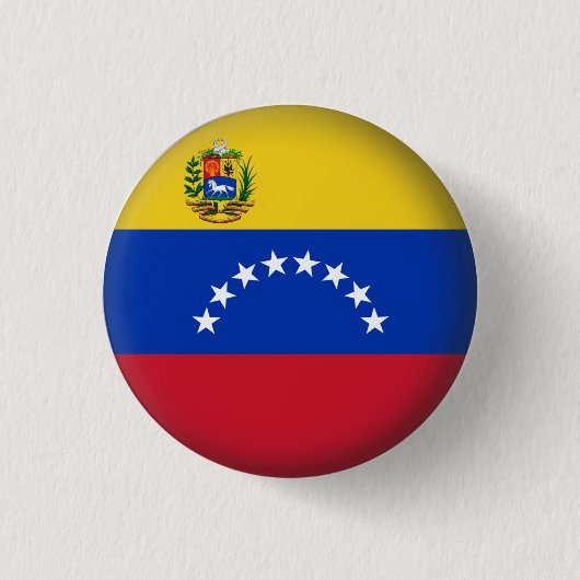 Round Venezuela Ronde Button 3,2 Cm (Voorkant)