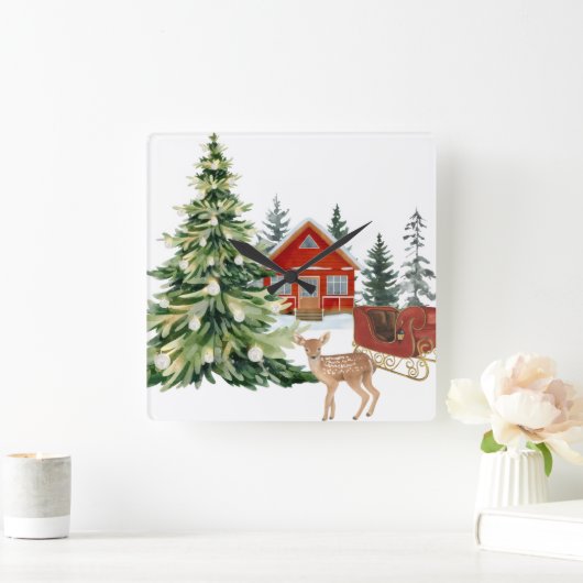 Round Wall Clock Vierkante Klok (Huis)