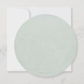 Round White Floral met Happy Easter Flat Kaart (Achterkant)