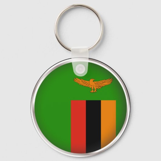 Round Zambia Sleutelhanger (Voorkant)