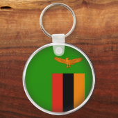 Round Zambia Sleutelhanger (Voorkant)
