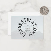 Roundabout Congratulations Notitiekaartje (Voorkant / Achterkant in situ)