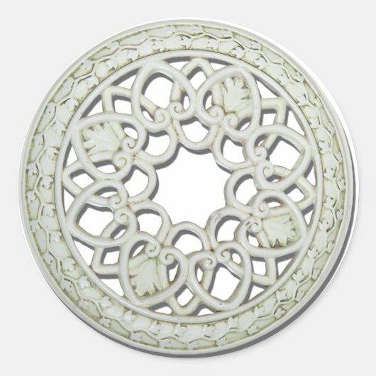 RoundDecorativeTile112810 Ronde Sticker (Voorkant)