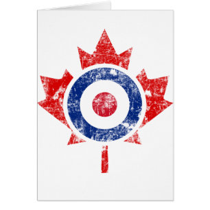 Roundel Canada Curling Hockey Target Grunge Ice