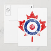 Roundel Canada Curling Hockey Target Grunge Ice Briefkaart (Voorkant / Achterkant)