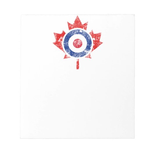 Roundel Canada Curling Hockey Target Grunge Ice Notitieblok (Voorkant)