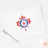Roundel Canada Curling Hockey Target Grunge Ice Rechthoekige Sticker (Envelop)