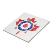 Roundel Canada Curling Hockey Target Grunge Ice Tegeltje (Zijkant)