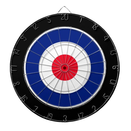 Roundel Graphic op zwart Dartbord (Voorkant)