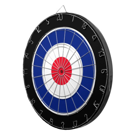 Roundel Graphic op zwart Dartbord (Voorkant Rechts)