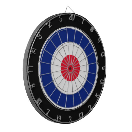 Roundel Graphic op zwart Dartbord (Voorkant Links)