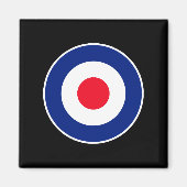 Roundel Graphic op zwart Magneet (Voorkant)