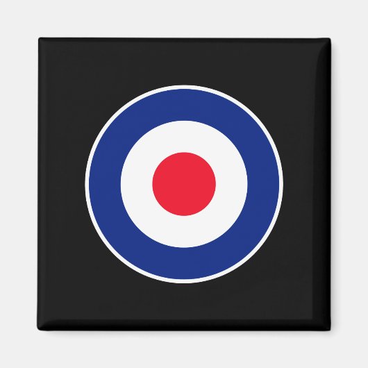 Roundel Graphic op zwart Magneet (Voorkant)