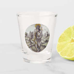 Roundel met de heilige Johannes de Doper Shot Glas