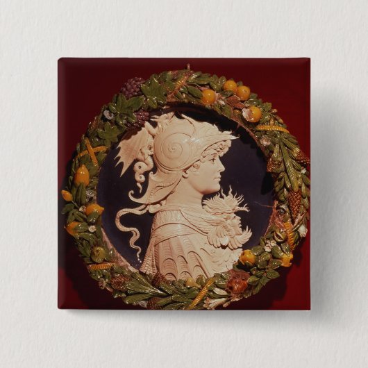 Roundel met profielafbeelding vierkante button 5,1 cm (Voorkant)