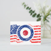 Roundel Mods USA Target Scooter Briefkaart (Staand voorkant)