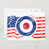 Roundel Mods USA Target Scooter Briefkaart (Voorkant / Achterkant)