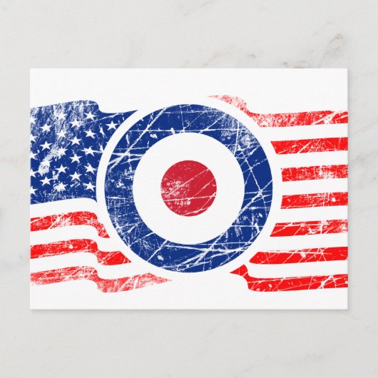 Roundel Mods USA Target Scooter Briefkaart (Voorkant)