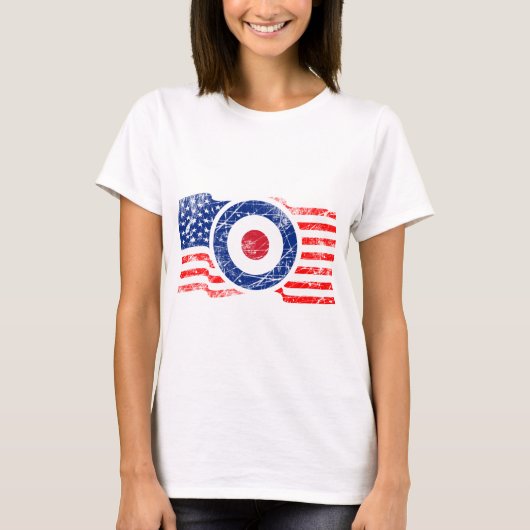 Roundel Mods USA Target Scooter T-shirt (Voorkant)