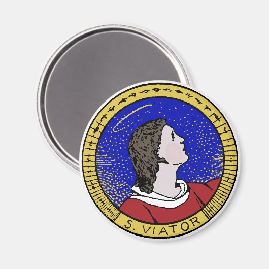 Roundel of St Viator of Lyon the Catechist (LD 01) Magneet (Voorkant / Achterkant)