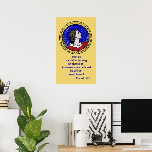 Roundel of St Viator of Lyon the Catechist (LD 01) Poster (Thuiskantoor)