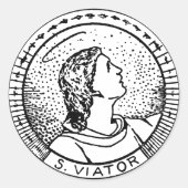 Roundel of St Viator of Lyon the Catechist (LD 01) Ronde Sticker (Voorkant)