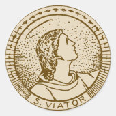 Roundel of St Viator of Lyon the Catechist (LD 01) Ronde Sticker (Voorkant)
