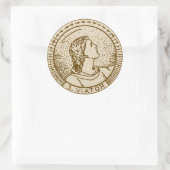 Roundel of St Viator of Lyon the Catechist (LD 01) Ronde Sticker (Tas)