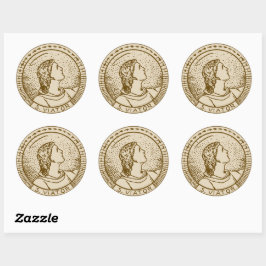 Roundel of St Viator of Lyon the Catechist (LD 01) Ronde Sticker