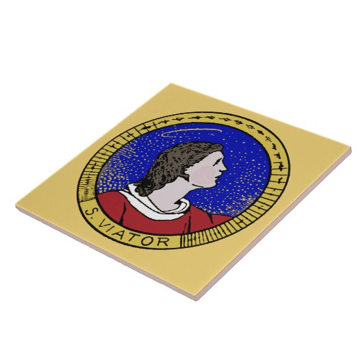 Roundel of St Viator of Lyon the Catechist (LD 01) Tegeltje (Zijkant)