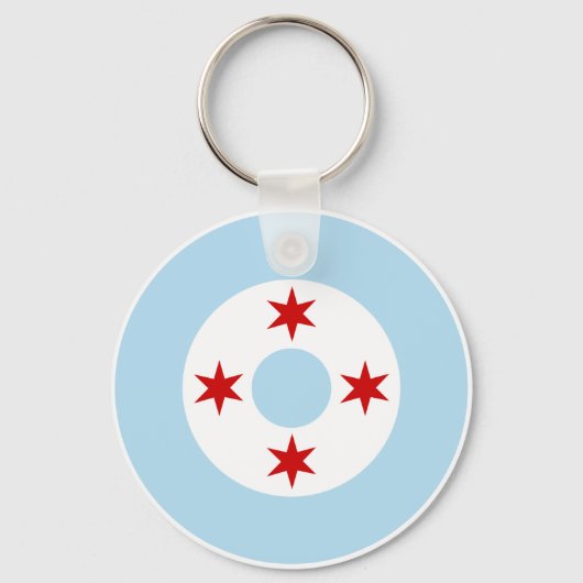 Roundel of the Chicago Air Force (Fighter Wing) Sleutelhanger (Voorkant)