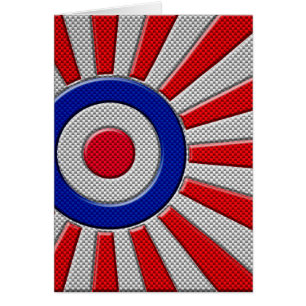 Roundel Sunburst Design Carbon Style Decor