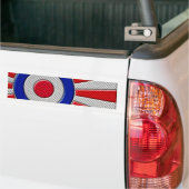 Roundel Sunburst Design Carbon Style Decor Bumpersticker (Op Truck)