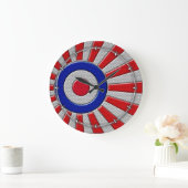 Roundel Sunburst Design Carbon Style Decor Grote Klok (Huis)