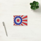 Roundel Sunburst Design Carbon Style Decor Post-it® Notes (Kantoor)