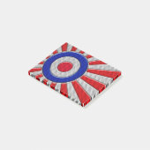 Roundel Sunburst Design Carbon Style Decor Post-it® Notes (Schuin)