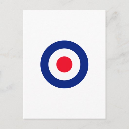 Roundel Target Symbol Grafisch Briefkaart (Voorkant)