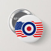 Roundel USA Target Graphic Ronde Button 5,7 Cm (Voorkant /achterkant)