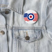 Roundel USA Target Graphic Ronde Button 5,7 Cm (In situ)