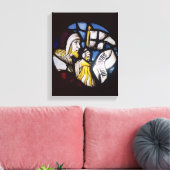 Roundel van de profeet Jeremiah, 15e eeuw Canvas Afdruk (Insitu (Woonkamer))