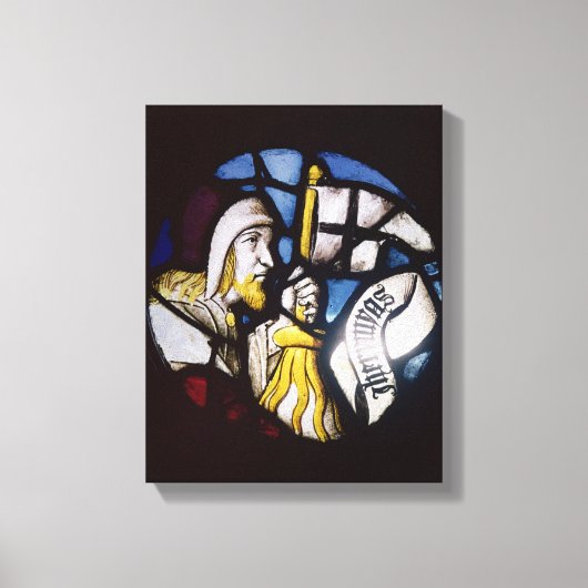 Roundel van de profeet Jeremiah, 15e eeuw Canvas Afdruk (Voorkant)