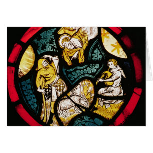 Roundel waarin de aankondiging aan de herders word