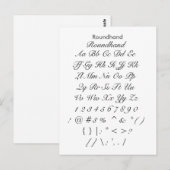 Roundhand - voorbeeldvel Zazzle Font Briefkaart (Voorkant / Achterkant)