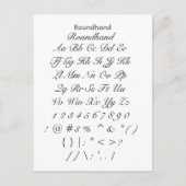 Roundhand - voorbeeldvel Zazzle Font Briefkaart (Voorkant)