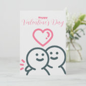 Roundhead Valentijnsdag Feestdagenkaart (Staand voorkant)