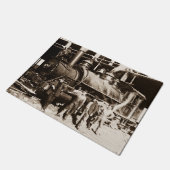 Roundhouse in Battle Creek Michigan Grand Trunk Deurmat (Schuin)