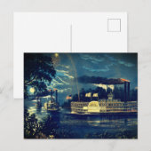 "Rounding a Bend" op de Mississippi: Briefkaart (Voorkant / Achterkant)